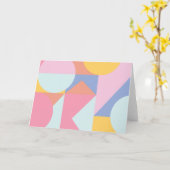 Niedliche geometrische Formen - Collage Artwork Karte (Gelbe Blume)