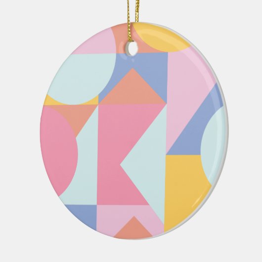 Niedliche geometrische Formen - Collage Artwork Keramik Ornament (Links)