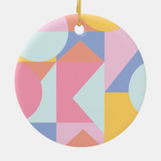 Niedliche geometrische Formen - Collage Artwork Keramik Ornament (Hinten)