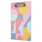 Niedliche geometrische Formen - Collage Artwork Klemmbrett (Links)