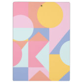 Niedliche geometrische Formen - Collage Artwork Klemmbrett (Rückseite)