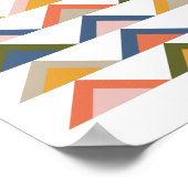 Niedliche geometrische Formen in erdigen Herbstfar Poster (Ecke)