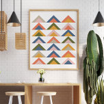 Niedliche geometrische Formen in erdigen Herbstfar Poster<br><div class="desc">Dicke geometrische Muster in Herbst- und Herbstfarbe</div>
