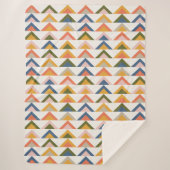 Niedliche geometrische Formen in erdigen Herbstfar Sherpadecke (Vorderseite)