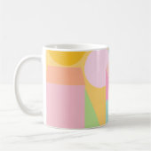 Niedliche geometrische Formen in Frühjahrspaletten Kaffeetasse (Links)