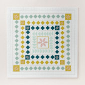 Niedliche geometrische Formen in Pastellfarben Puzzle (Horizontal)