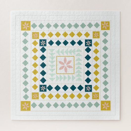 Niedliche geometrische Formen in Pastellfarben Puzzle (Vertikal)