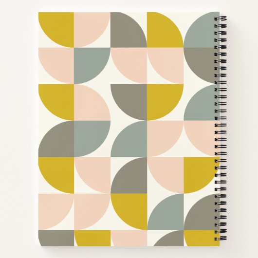 Niedliche geometrische Formen Personalisiert Notizblock (Rückseite)
