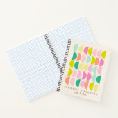 Niedliche geometrische Formen Personalisierter Nam Notizblock (Innenseite)