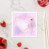 Niedliche geometrische Girls - Ballerina Special Serviette (Beispiel)