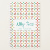 Niedliche geometrische Muster Girl School Planer (Vorderseite)