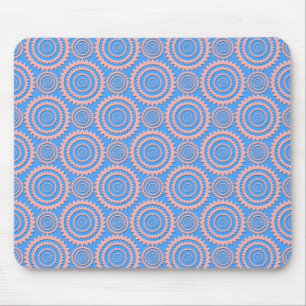Niedliche geometrische Muster rosa Kreise über Bla Mousepad