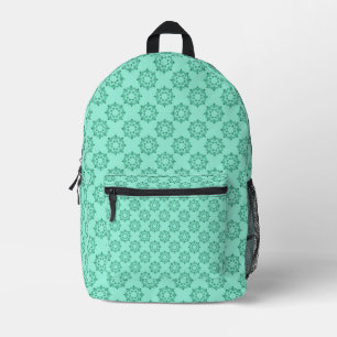Niedliche geometrische Pastel Aquamarin Mandala Mu Bedruckter Rucksack