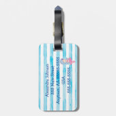 niedliche Gepäckmarke für Kinder oder Erwachsene Gepäckanhänger (Rückseite vertikal)