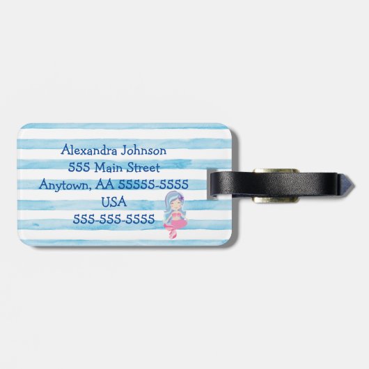 niedliche Gepäckmarke für Kinder oder Erwachsene Gepäckanhänger (Rückseite horizontal)