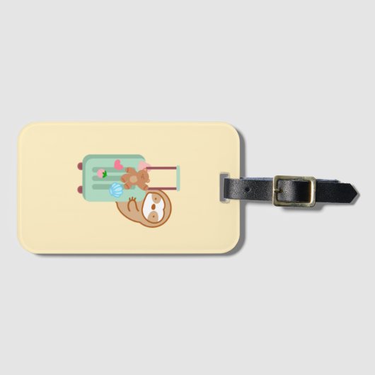 Niedliche Gepäckmarke Gepäckanhänger (Vorderseite (Horizontal))