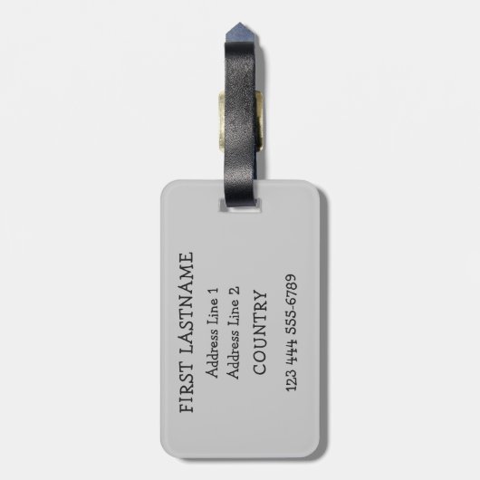 Niedliche Gepäckmarke Gepäckanhänger (Rückseite vertikal)