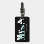 Niedliche Gepäckmarke von Mr. und Mrs. Gepäckanhänger (Vorderseite vertikal)