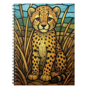 Niedliche Gepard-Tasse, digitale Kunst aus Buntgla Notizblock