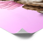 Niedliche Geparden-Cub mit Märchenwings in Rosa Poster (Ecke)