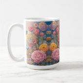 Niedliche gepolsterte Bunnies im Teiggarten Kaffeetasse (Links)