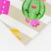 Niedliche gepolsterte Kawaii-Sukkulente und Kaktee Fleecedecke (Ecke)