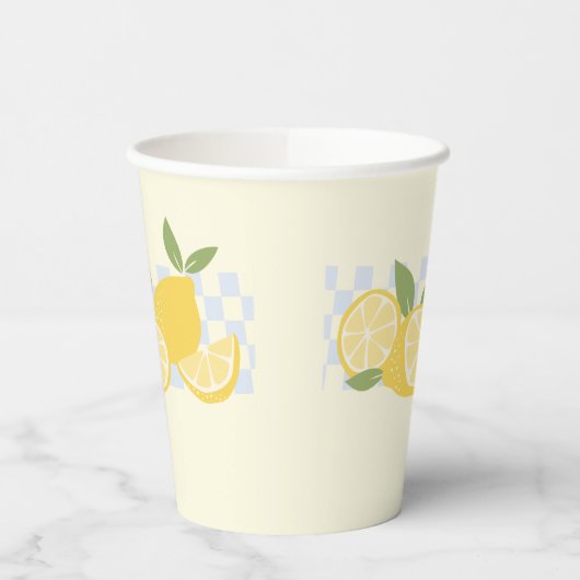 Niedliche geprüfte Sommerlemonen Pappbecher (Links)