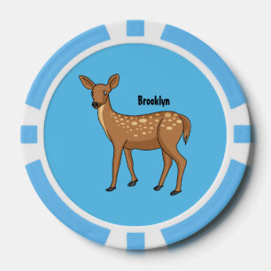 Niedliche gepunktete Darstellung des Cartoon Pokerchips