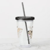 Niedliche gepunktete Gecko-Cartoon-Abbildung Acryltrinkbecher (Links)