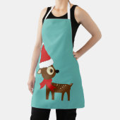 Niedliche Gepunktete Hirschweihnachtskunst Schürze (InSitu)