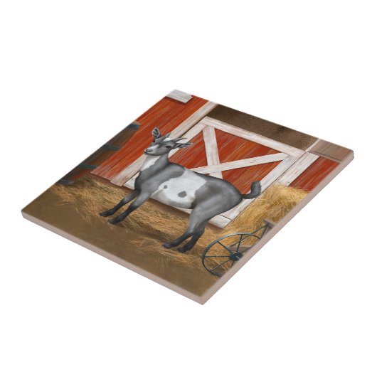 Niedliche Gepunktete Ziege Fliese (Seite)