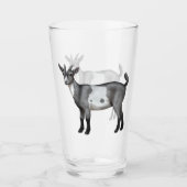 Niedliche Gepunktete Ziege Glas (Vorderseite)