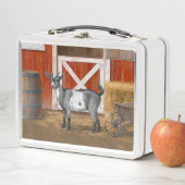 Niedliche Gepunktete Ziege Metall Brotdose (Beispiel)