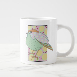 Niedliche Gerahmte Pastel Songbird Jumbo-Tasse