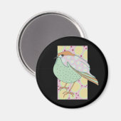Niedliche Gerahmte Pastel Songbird Magnet (Vorderseite/Rückseite)