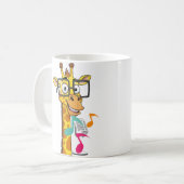 niedliche Gesangsgiraffe Kaffeetasse (Vorderseite Links)