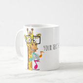 niedliche Gesangsgiraffe Kaffeetasse (Vorderseite Links)