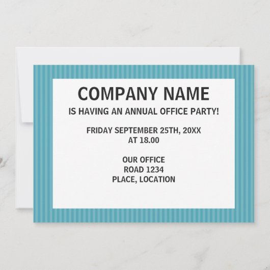 Niedliche Geschäftsfrau mit Schwarzhaar-Office-Par Einladung (Rückseite)