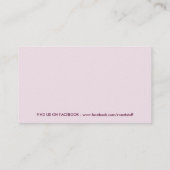 NIEDLICHE GESCHÄFTSKARTE :: Süßkuchen, Backwaren p Visitenkarte (Rückseite)