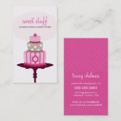 NIEDLICHE GESCHÄFTSKARTE :: Süßkuchen, Backwaren p Visitenkarte (Vorne/Hinten)