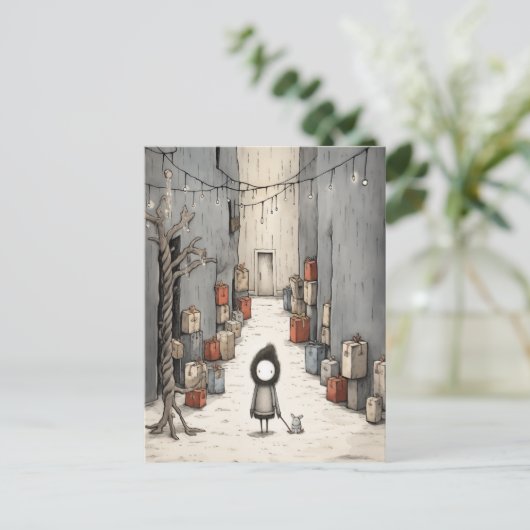 Niedliche Geschenke Alley Feiertagspostkarte (Stehend Vorderseite)