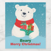 Niedliche Geschenke für den Polarbär und spieleris Weinetikett (Einzelnes Label)