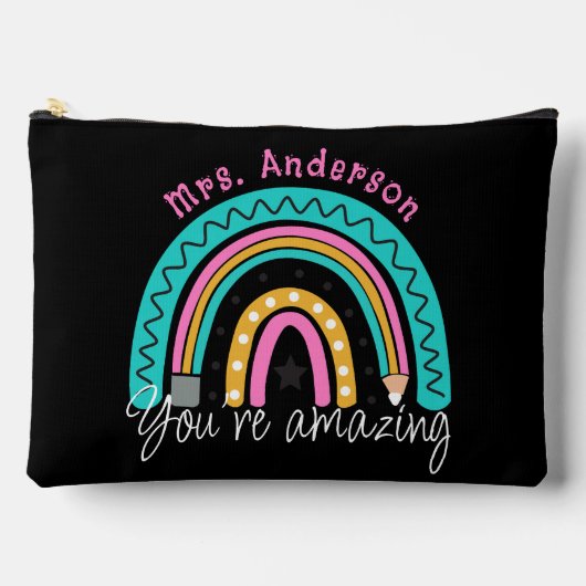 Niedliche Geschenke für den Regenbogenlehrer Zubehörtasche (Vorderseite)