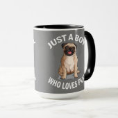 Niedliche Geschenke für Hundefreunde mit Mops Tasse (VorderseiteRechts)