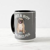 Niedliche Geschenke für Hundefreunde mit Mops Tasse (Vorderseite Links)