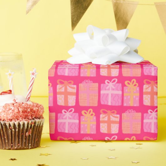 Niedliche Geschenke HandGezeichnet Weihnachtsfeier Geschenkpapier (Geburtstagsparty)