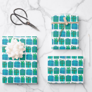Niedliche Geschenke HandGezeichnet Weihnachtsfeier Geschenkpapier Set