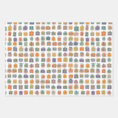 Niedliche Geschenke mit Wölfen Feiertag Weihnachte Geschenkpapier Set (Vorderseite 3)