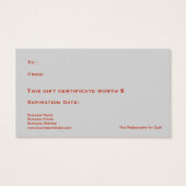 Niedliche Geschenkgutscheine für den Weihnachtsman (Rückseite)