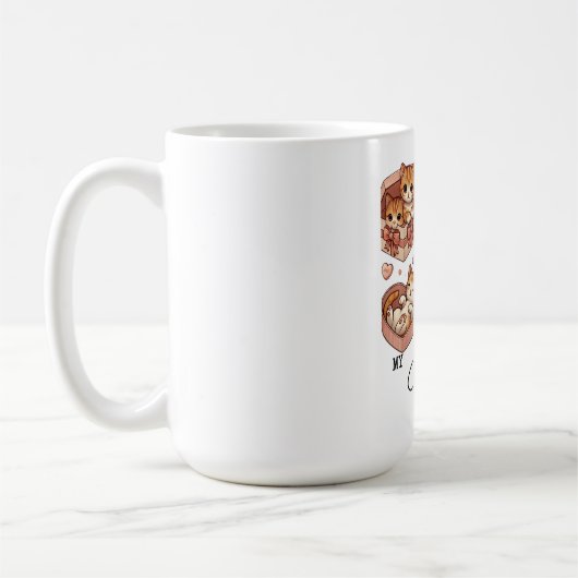 niedliche Geschenkkatze Kaffee Tasse (Links)